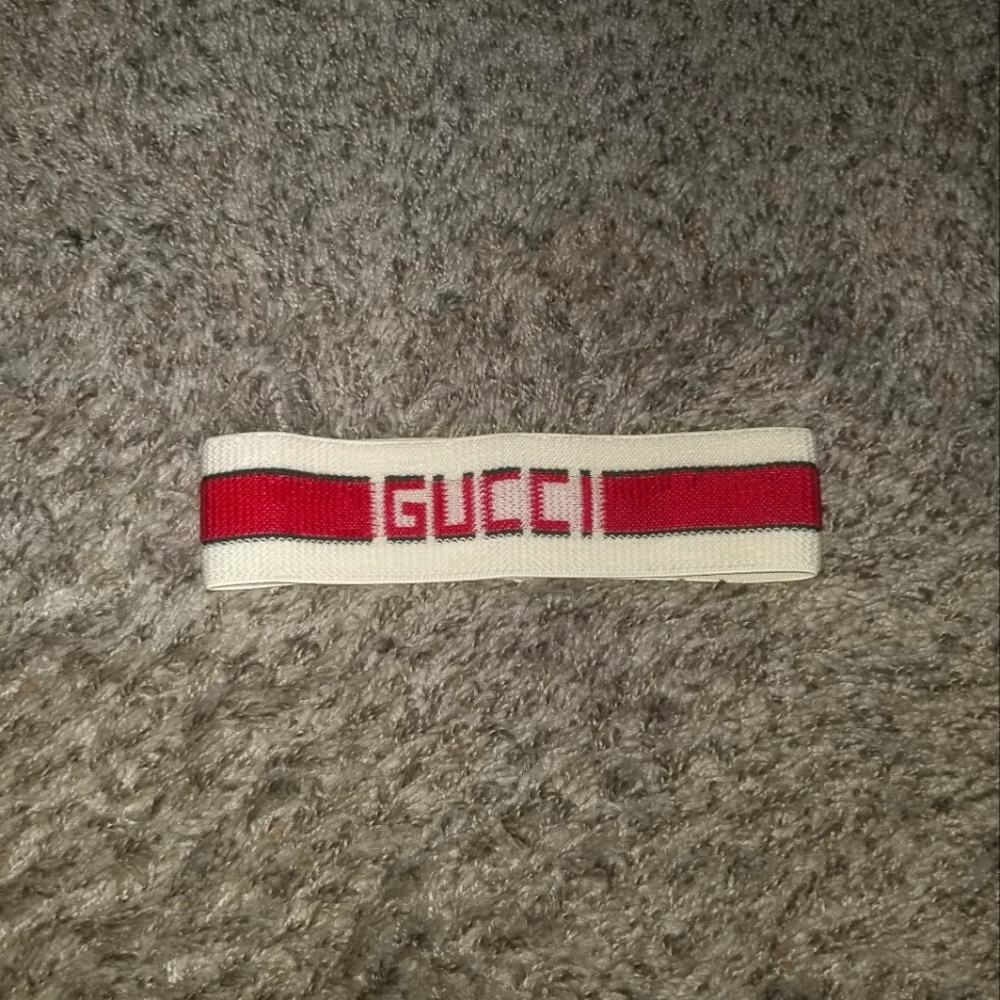 Gucci 80s Styled Red/White Elastic Headband